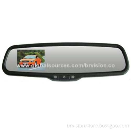 4.3-inch Rear-view Mirror Monitor with Original Bracket, Digital High-resolution, One Video Input